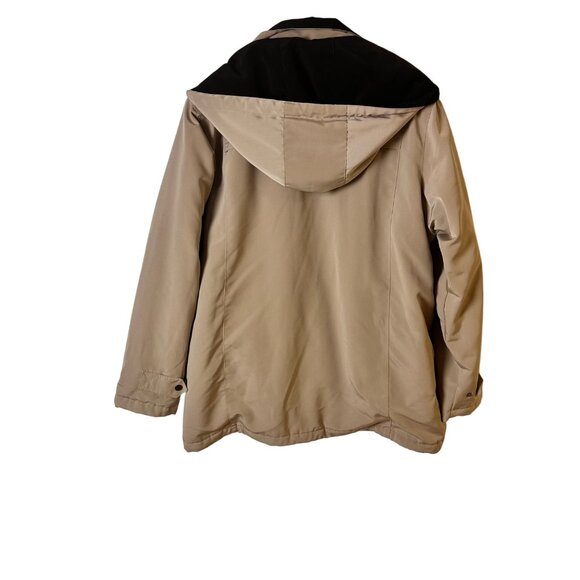White Stag Size 2X Plus Beige Jacket Hooded  Snap Front Water-Resistant Women - Picture 8 of 11